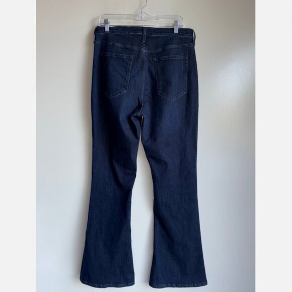 Banana Republic High Rise Flare Jeans Size 32 Dark Wash - Picture 3 of 12